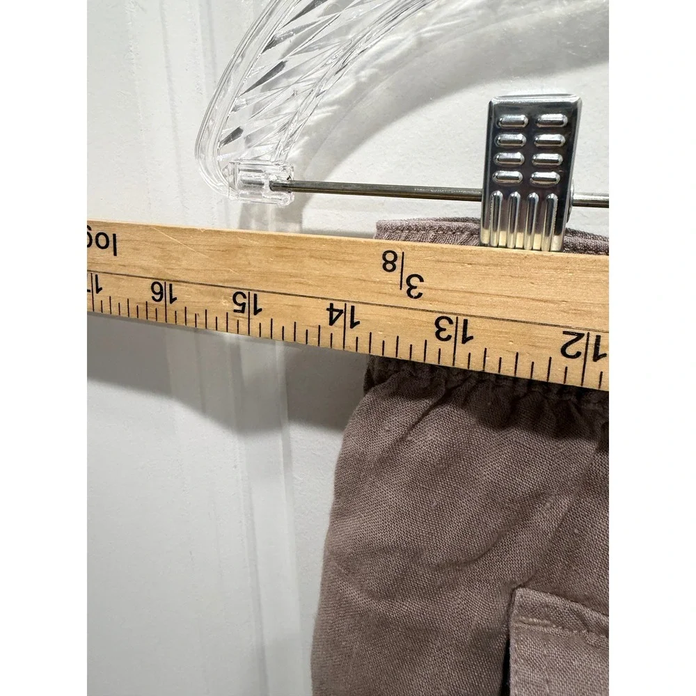 Jones‎ New York Womens Joggers 100% Linen Drawstring Mauve Size S